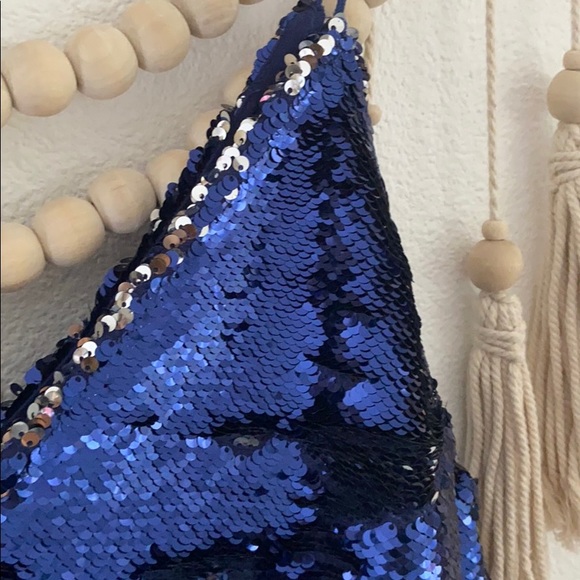 free people blue & silver sequin tank top camisole
lace blouse party going out - Picture 6 of 16